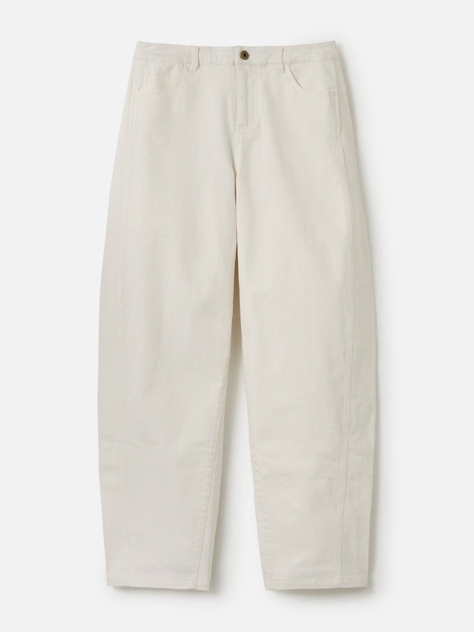 MONK & LOU BOTTOMS White / 00 Julie Barrel Pant