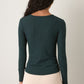 MONK & LOU - Bryony Wide Rib Long Sleeve T-Shirt - 