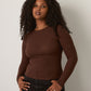 MONK & LOU - Bryony Wide Rib Long Sleeve T-Shirt - 