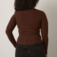 MONK & LOU - Bryony Wide Rib Long Sleeve T-Shirt - 