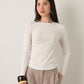 MONK & LOU - Bryony Wide Rib Long Sleeve T-Shirt - 