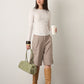 MONK & LOU - Bryony Wide Rib Long Sleeve T-Shirt - Icing