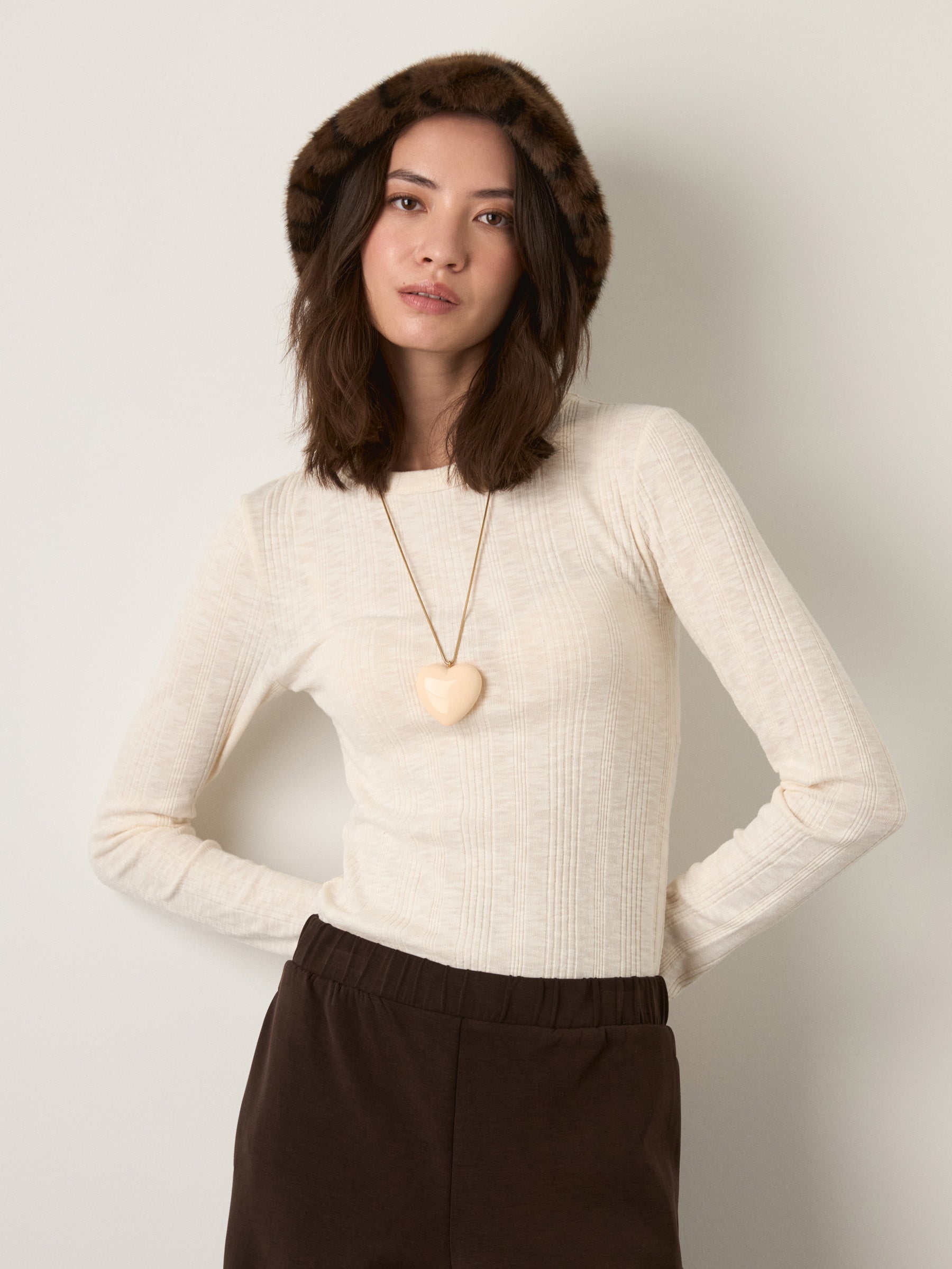 MONK & LOU - Caden Crewneck Longsleeve Top - 