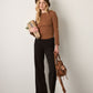 MONK & LOU - Caden Crewneck Longsleeve Top - Caramel
