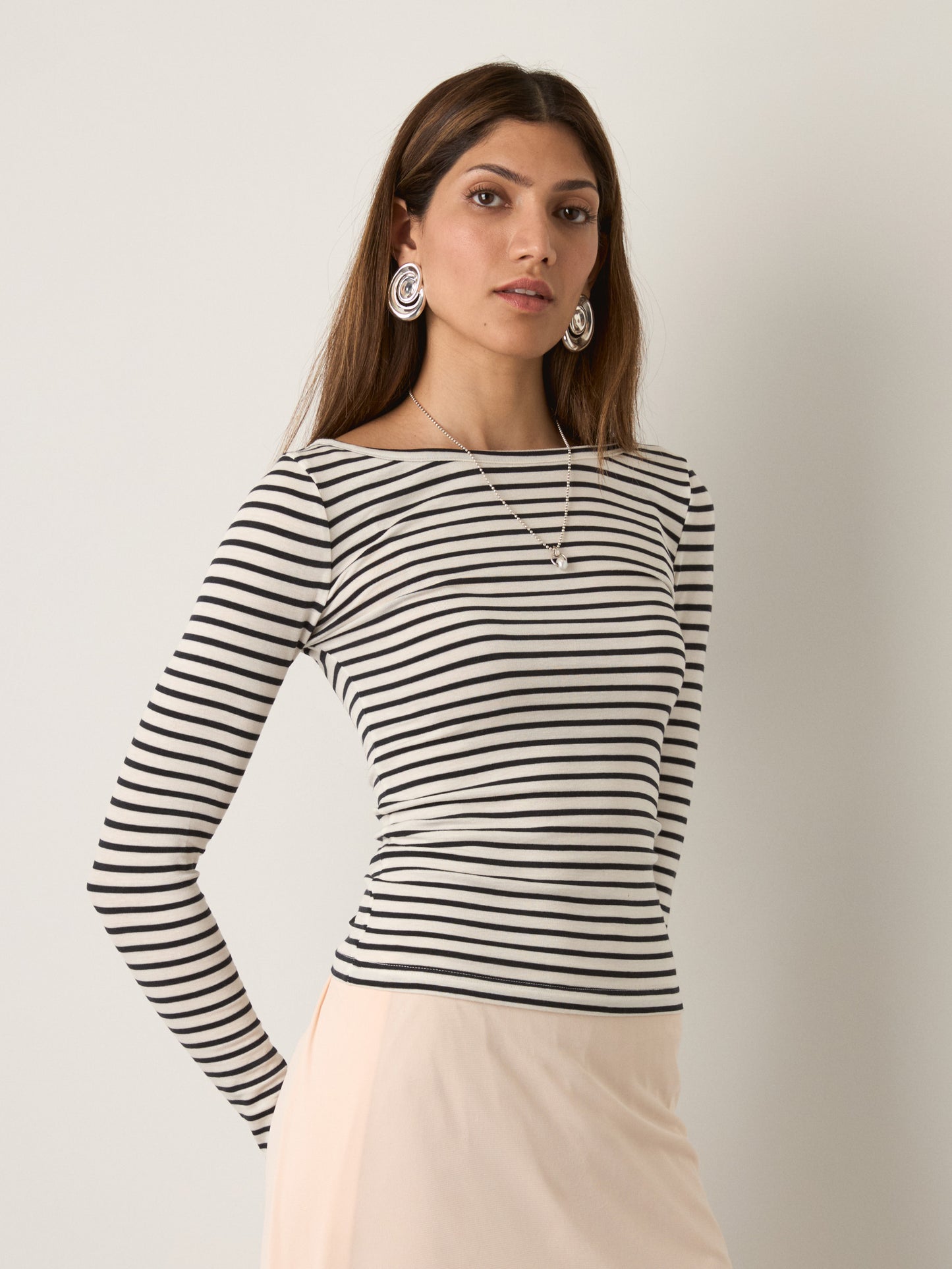 MONK & LOU - Cameron Boatneck Longsleeve T-Shirt - 