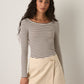 MONK & LOU - Cameron Boatneck Longsleeve T-Shirt - 