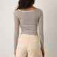 MONK & LOU - Cameron Boatneck Longsleeve T-Shirt - 