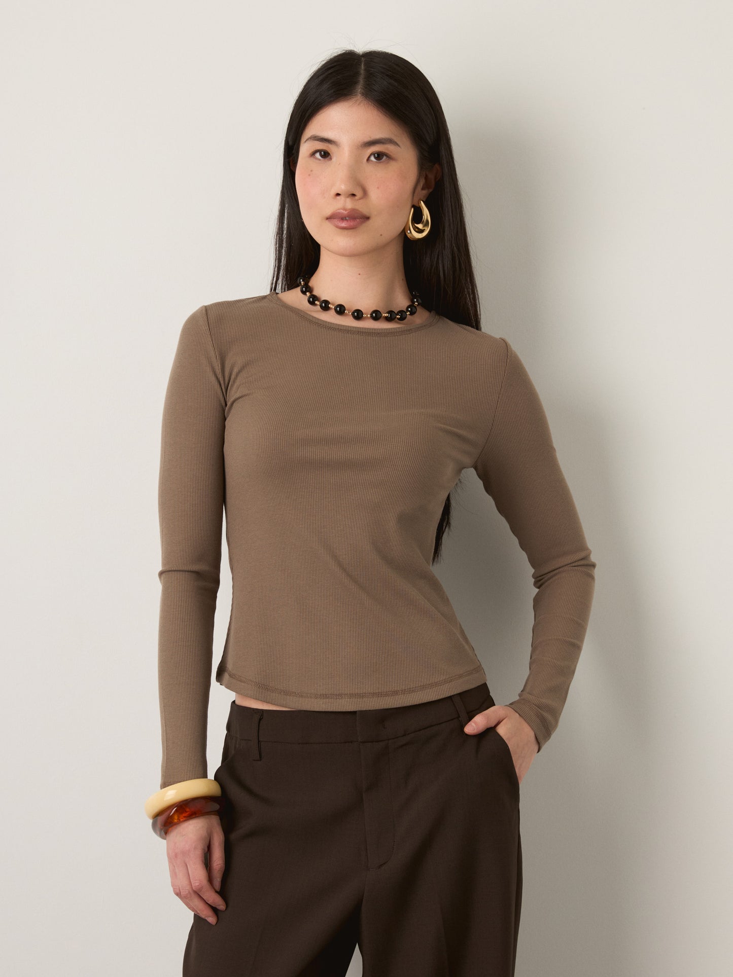 MONK & LOU - Cassia Crewneck Longsleeve T-Shirt - 