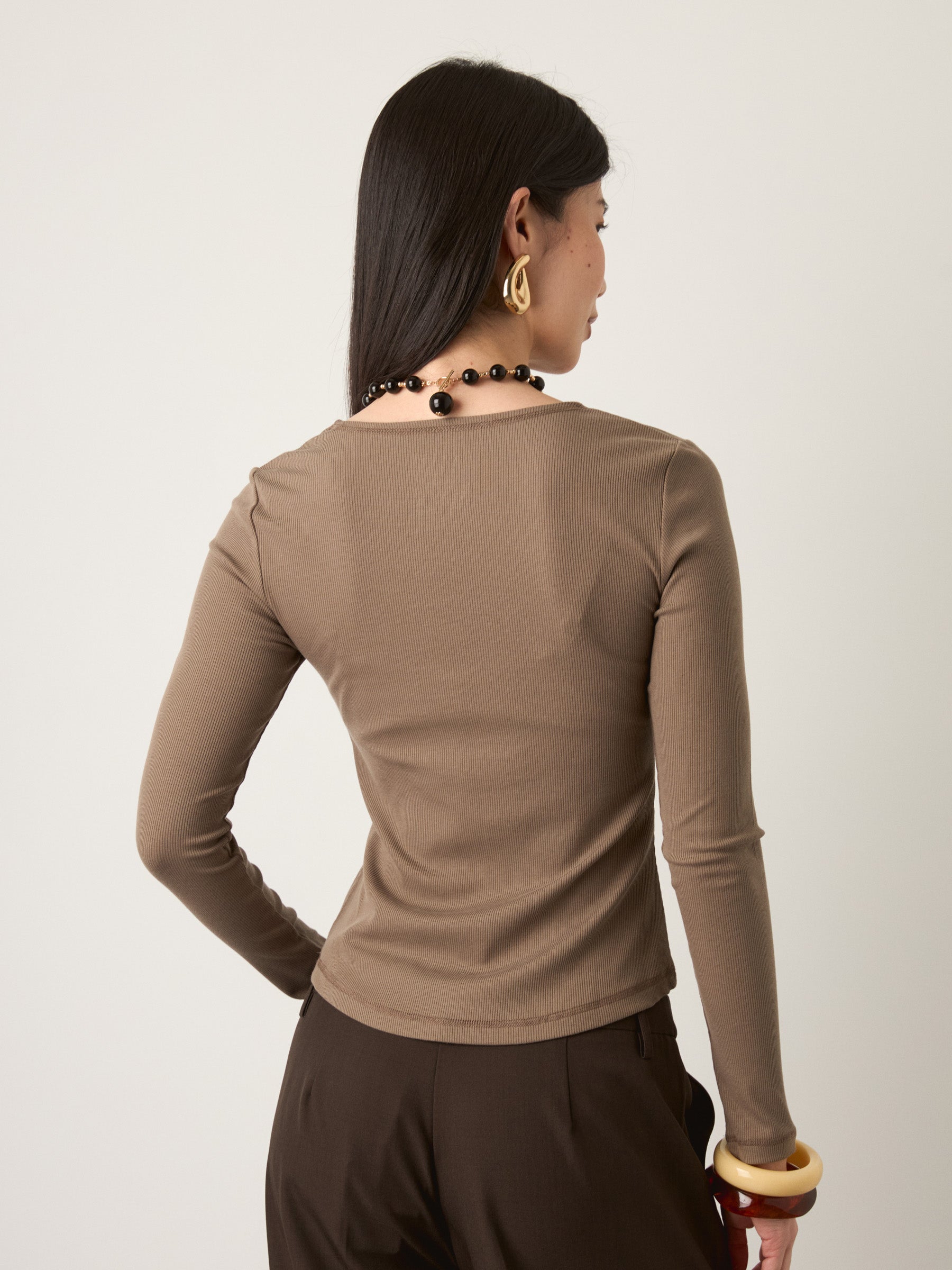 MONK & LOU - Cassia Crewneck Longsleeve T-Shirt - 