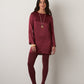 MONK & LOU - Clara Shift Tunic Dress - Dark Red