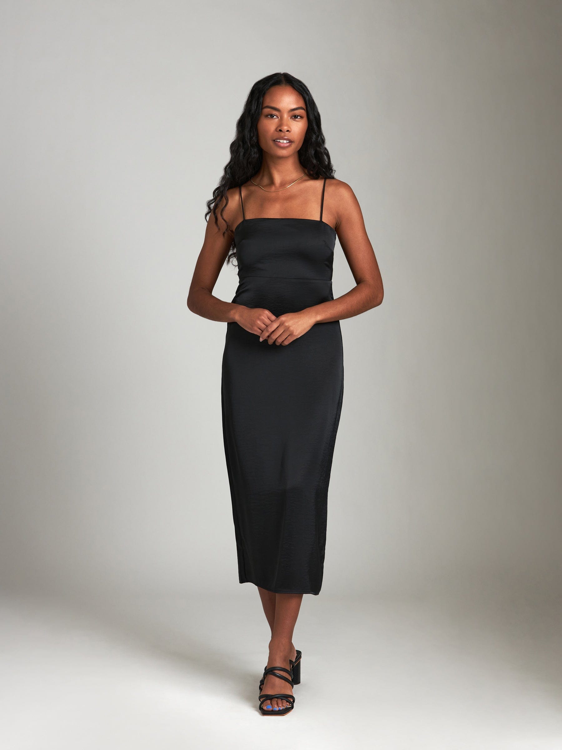MONK & LOU - Satin Nev Column Dress