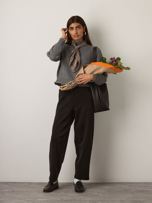 MONK & LOU - Elliot Barrel Pants - Black Night