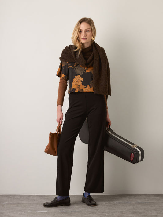 MONK & LOU - Erin Straight Leg Pants - Black