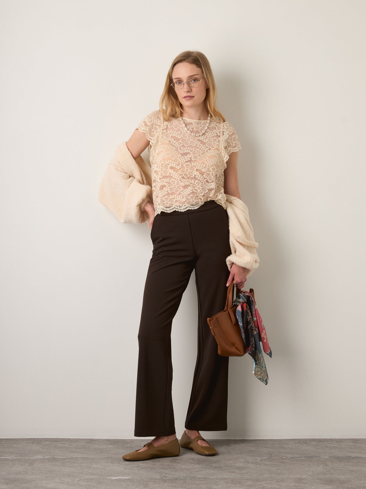 MONK & LOU - Erin Straight Leg Pants - Dark Chocolate