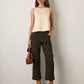 MONK & LOU - Fynn Relaxed Barrel Pants - Cholive