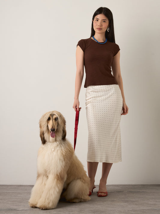 MONK & LOU - Gia Shortsleeve T-Shirt - Rich Brown