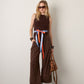 MONK & LOU - Harriet Boatneck Shell - Fudge