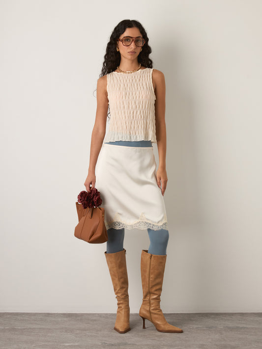 MONK & LOU - Imogen Shell Top - Cream