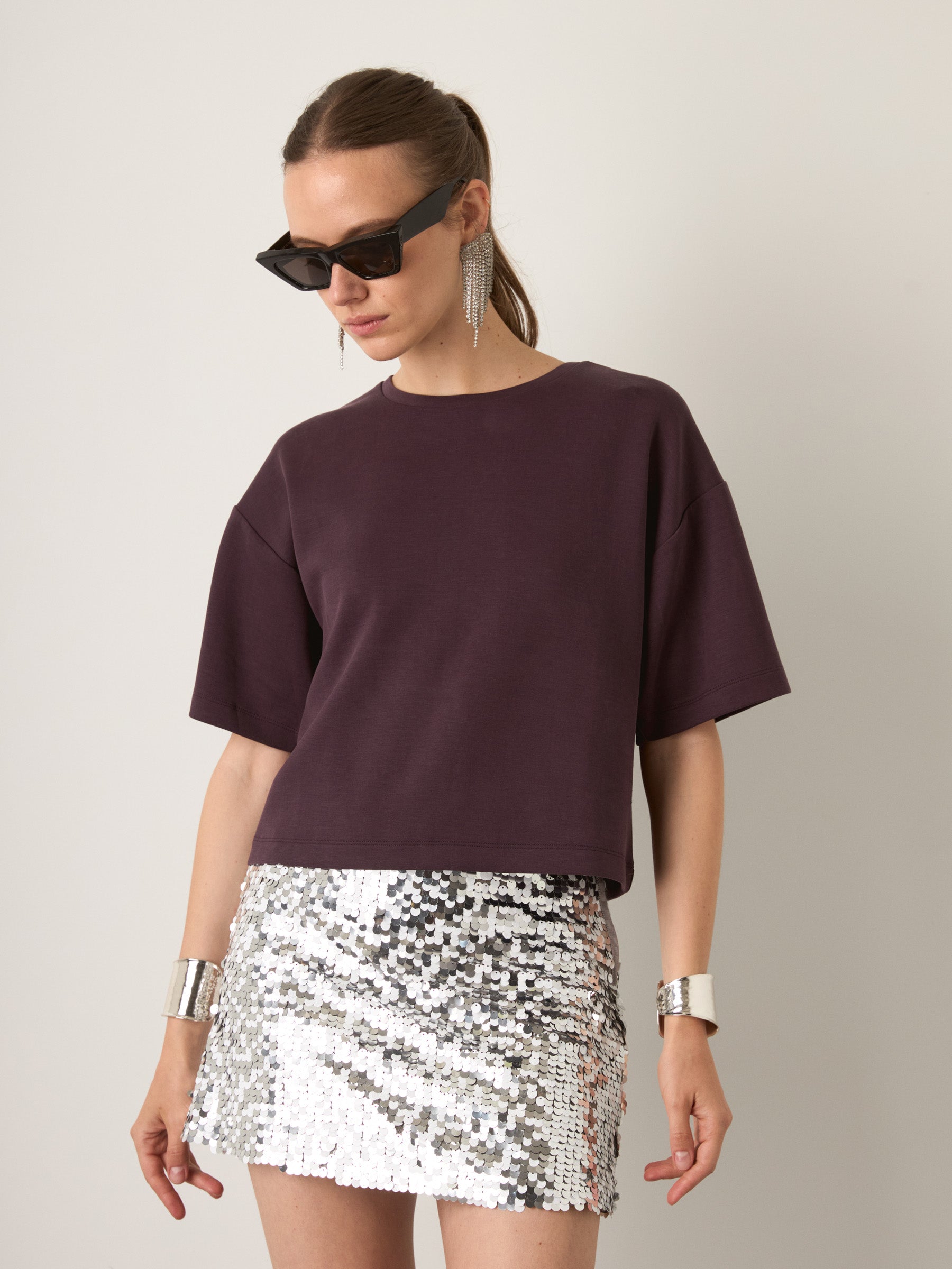 MONK & LOU - Jo Dropped Shoulder Top - 