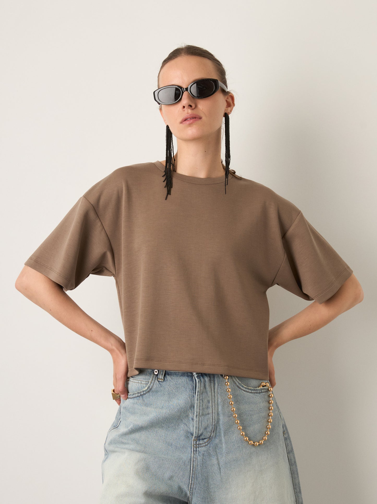 MONK & LOU - Jo Dropped Shoulder Top - 