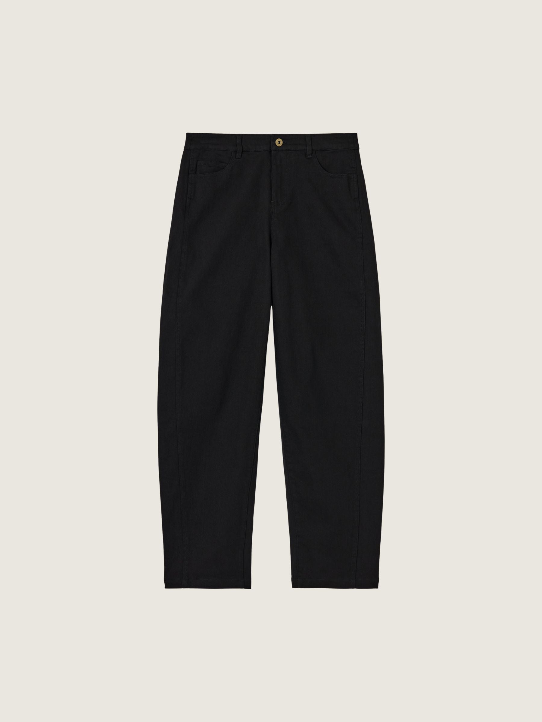 MONK & LOU - Julie Cropped Barrel Pants - Black