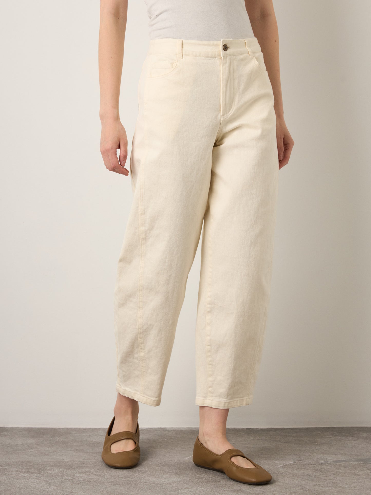 MONK & LOU - Julie Cropped Barrel Pants - 