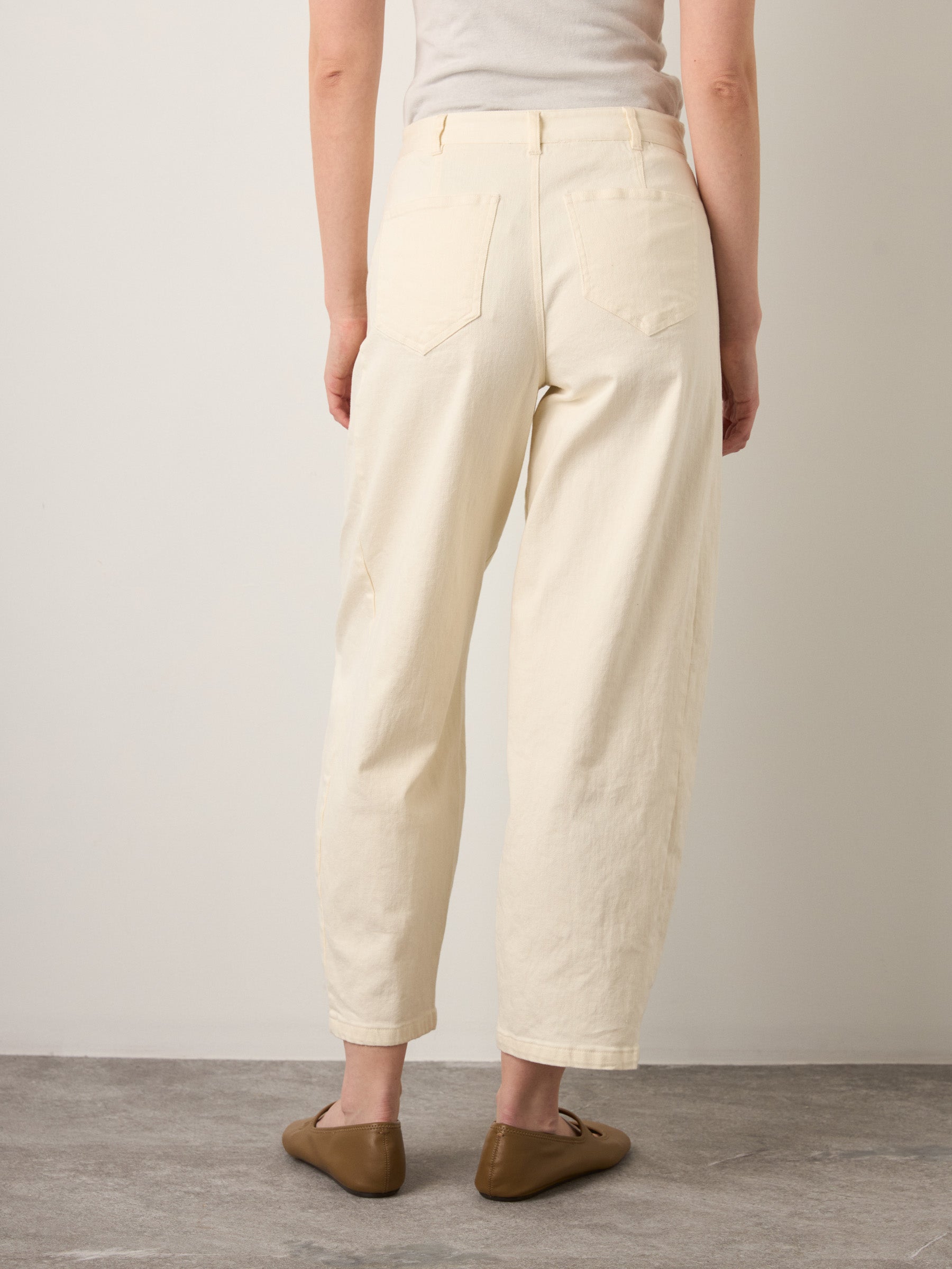 MONK & LOU - Julie Cropped Barrel Pants - 