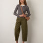 MONK & LOU - Julie Cropped Barrel Pants - Sage