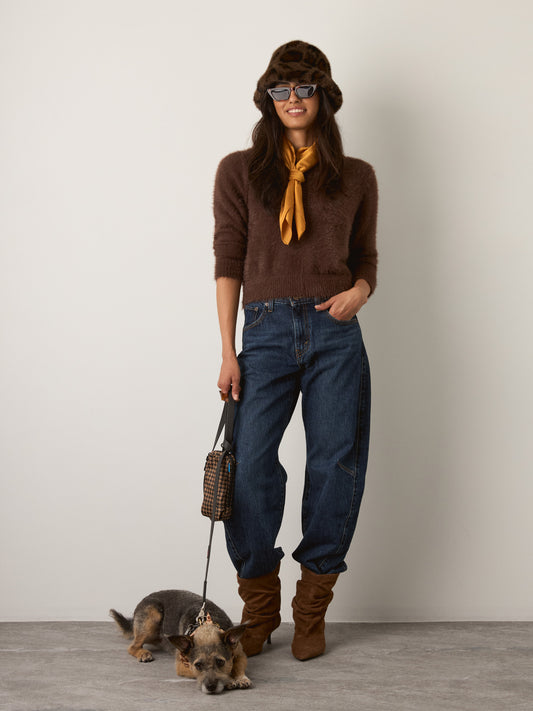 MONK & LOU - Juni Relaxed Pullover - Brown
