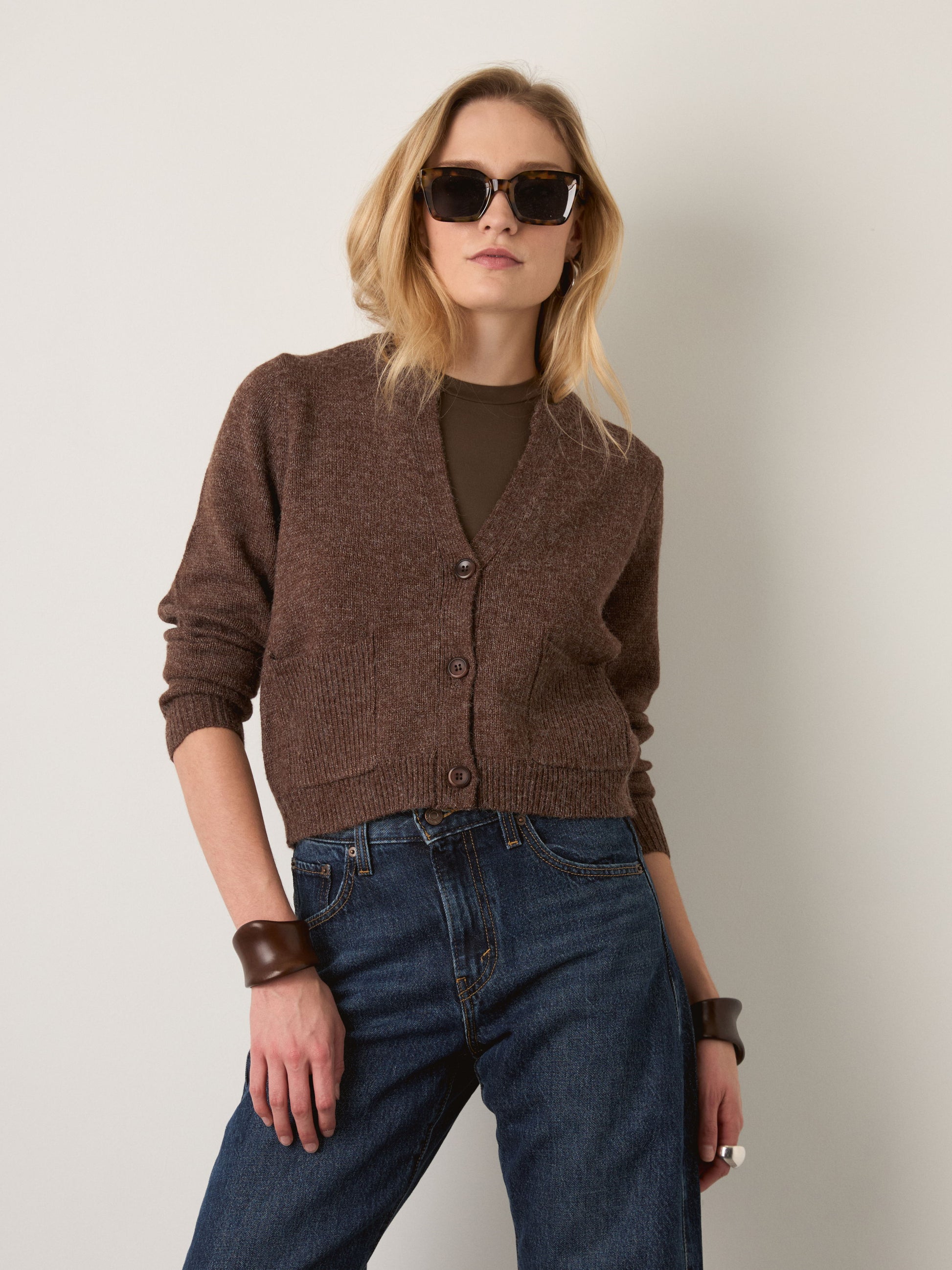 MONK & LOU - Leena Cropped Cardigan - 