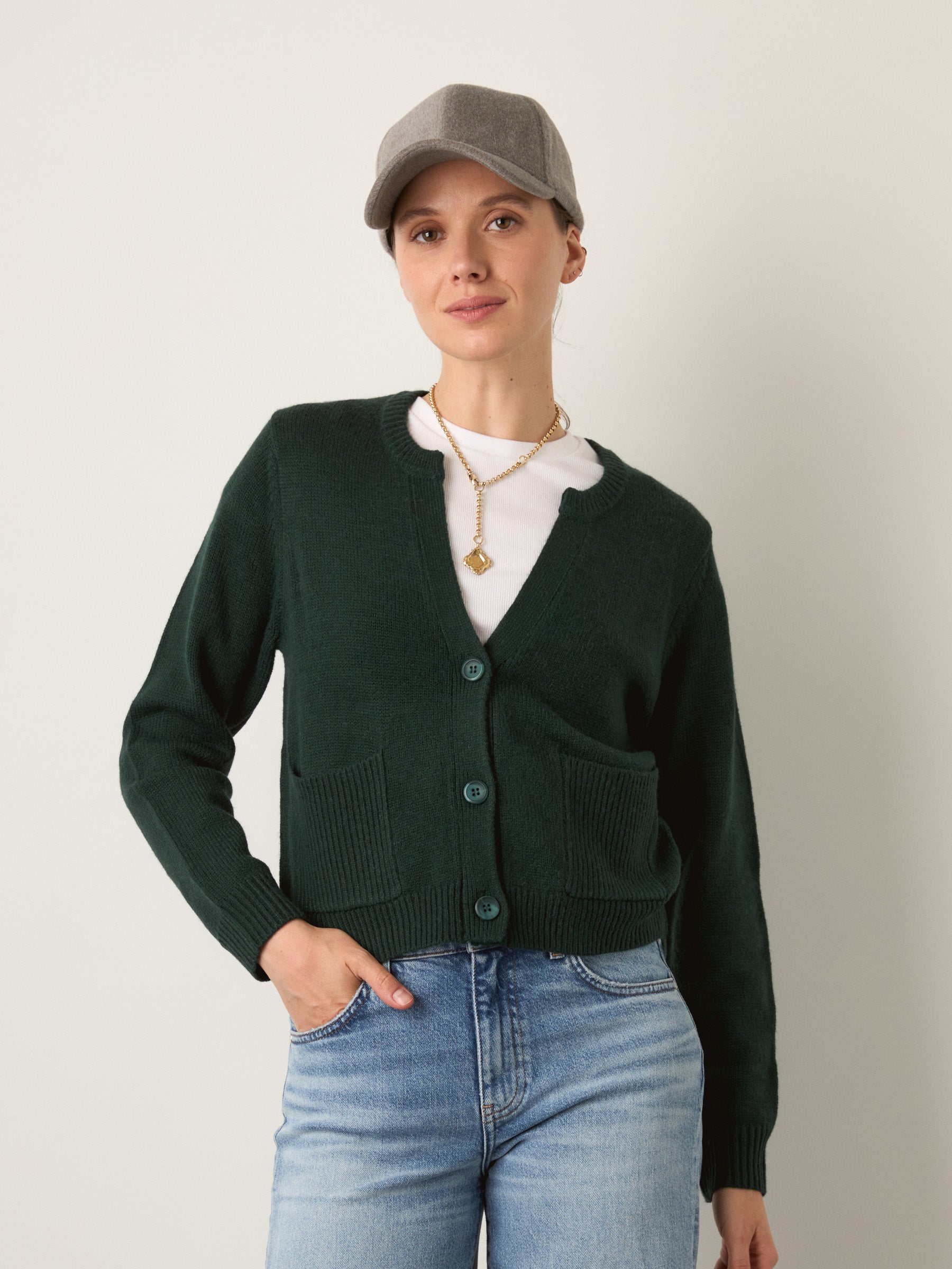 MONK & LOU - Leena Cropped Cardigan - 