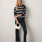 MONK & LOU - Liv Crewneck Pullover Sweater - Navy / White