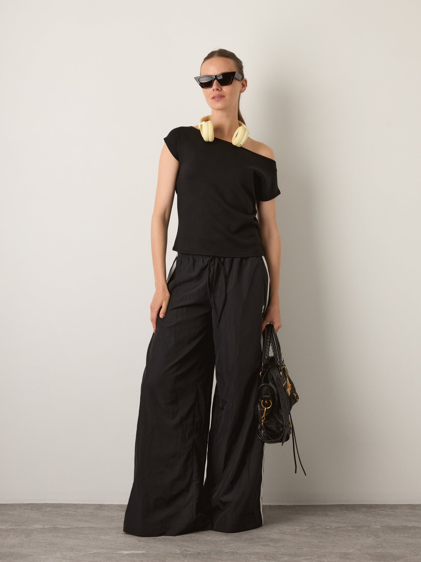MONK & LOU - Maude Off Shoulder Top - Black Night