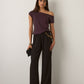 MONK & LOU - Maude Off Shoulder Top - Fig