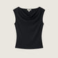 MONK & LOU - Merritt Cowl Neck Top - Black