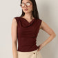 MONK & LOU - Merritt Cowl Neck Top - 