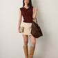 MONK & LOU - Merritt Cowl Neck Top - Dark Cherry