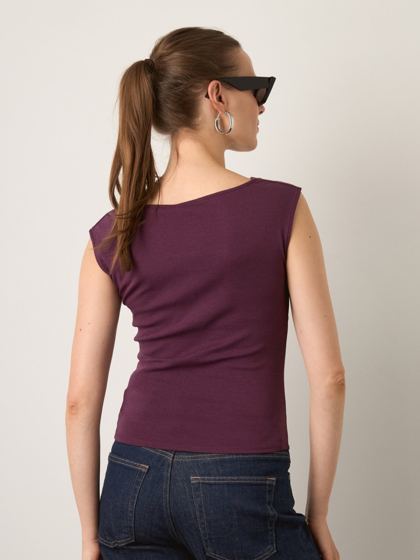 MONK & LOU - Merritt Cowl Neck Top - 