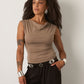 MONK & LOU - Merritt Cowl Neck Top - 