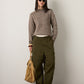 MONK & LOU - Mina Speckled Roll Neck Pullover Sweater - Melange Brown