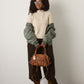 MONK & LOU - Mina Speckled Roll Neck Pullover Sweater - Melange Vanilla