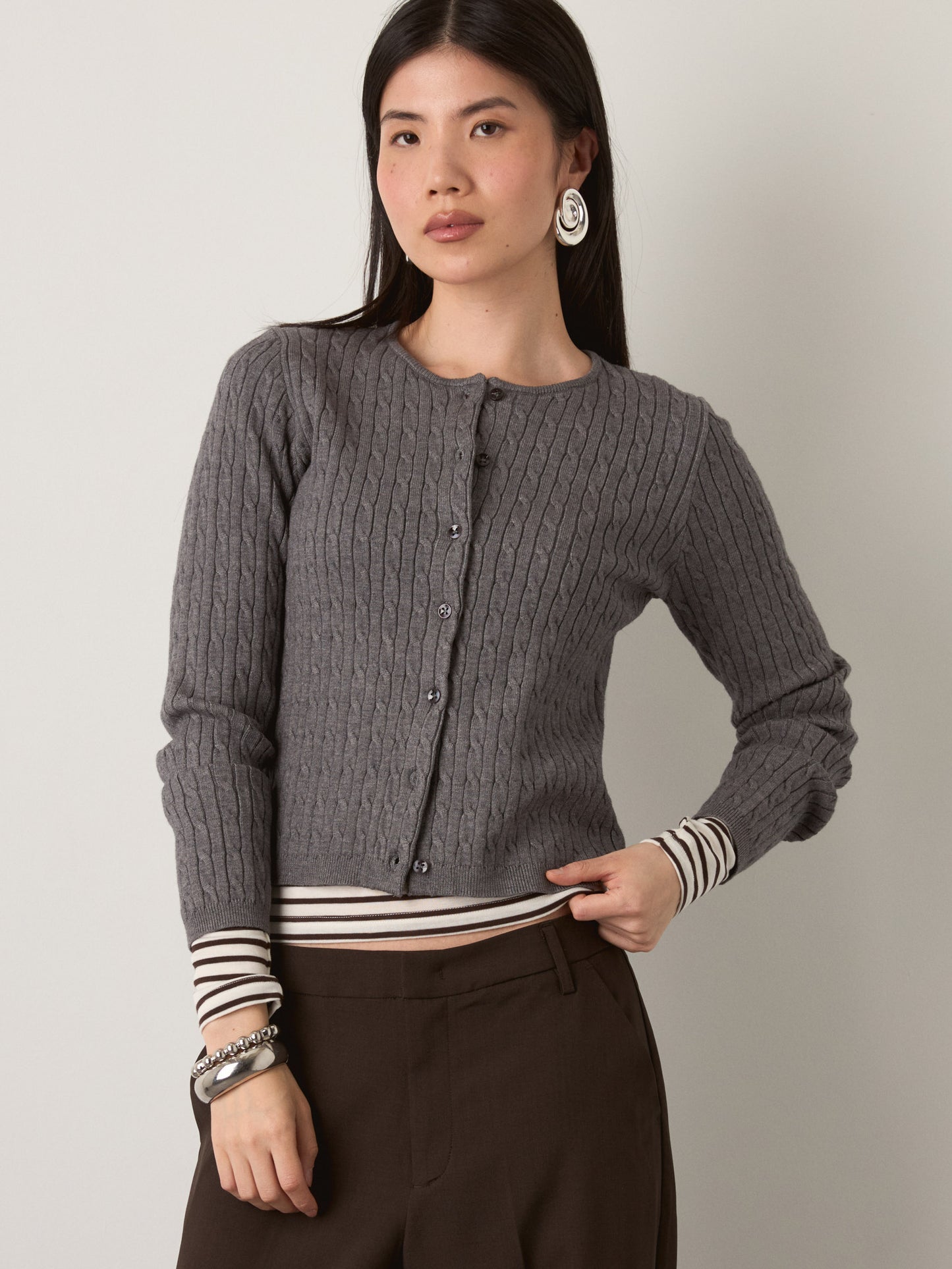 MONK & LOU - Nevaeh Cable Cardigan - 