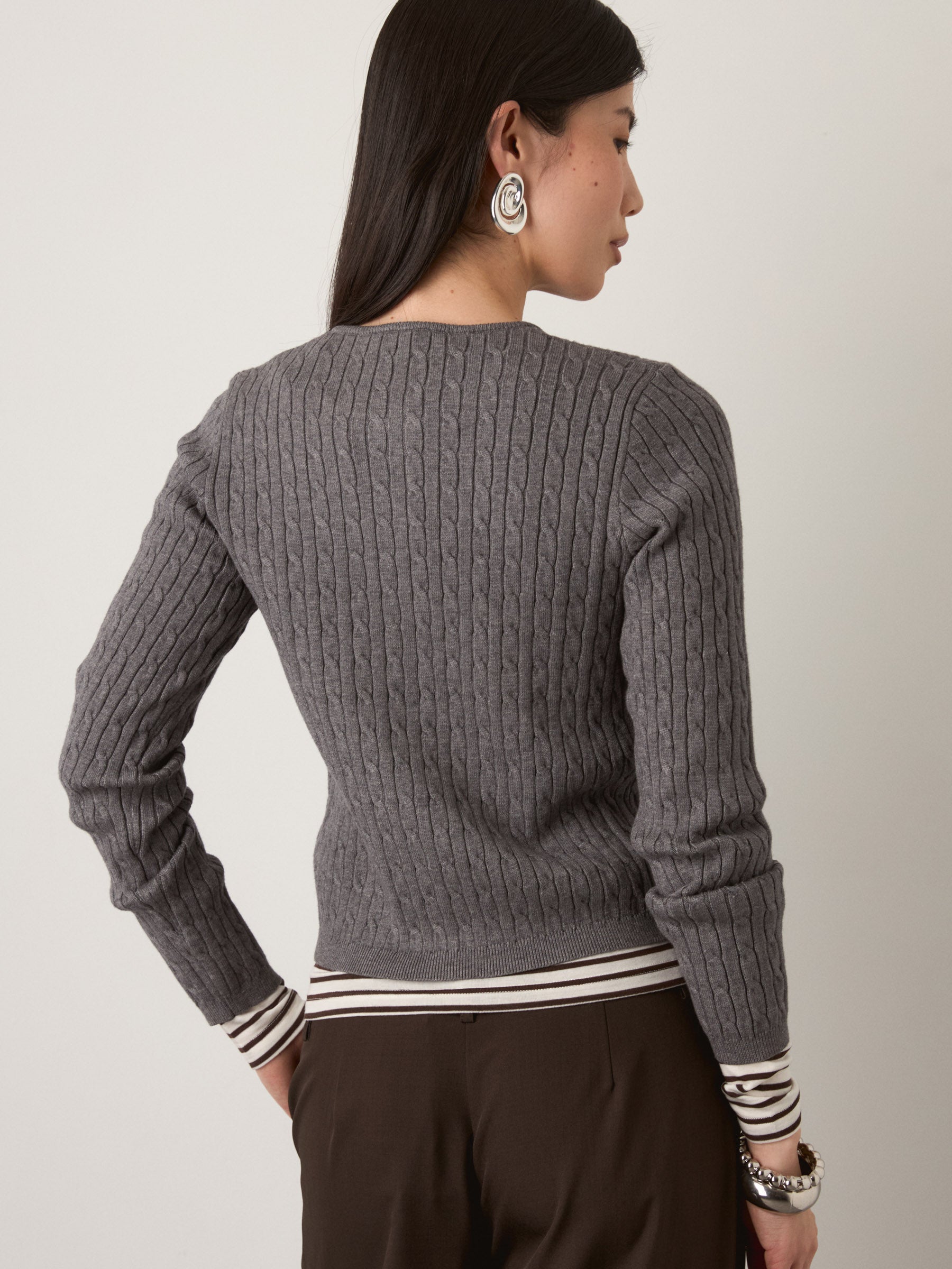 MONK & LOU - Nevaeh Cable Cardigan - 