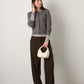 MONK & LOU - Nevaeh Cable Cardigan - Ash Gray