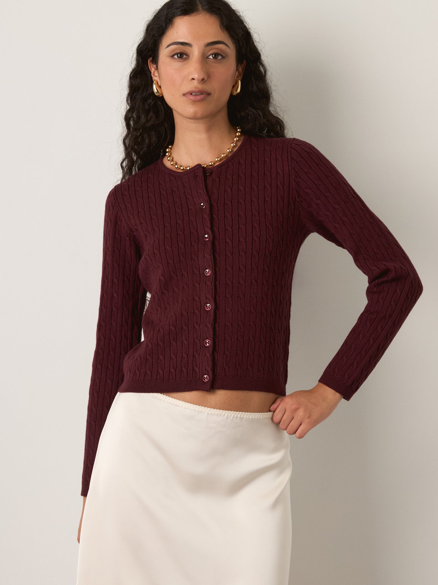 MONK & LOU - Nevaeh Cable Cardigan - 