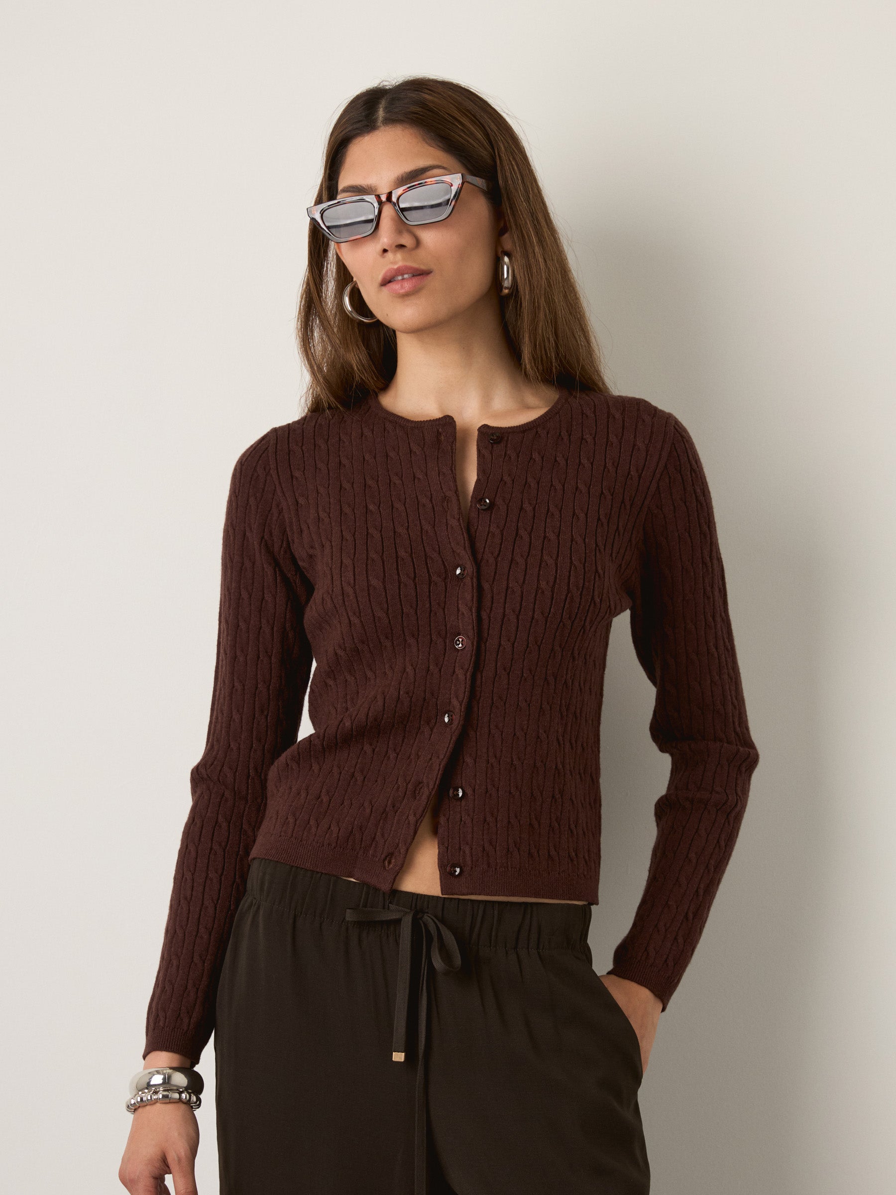 MONK & LOU - Nevaeh Cable Cardigan - 