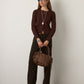 MONK & LOU - Nevaeh Cable Cardigan - Fudge