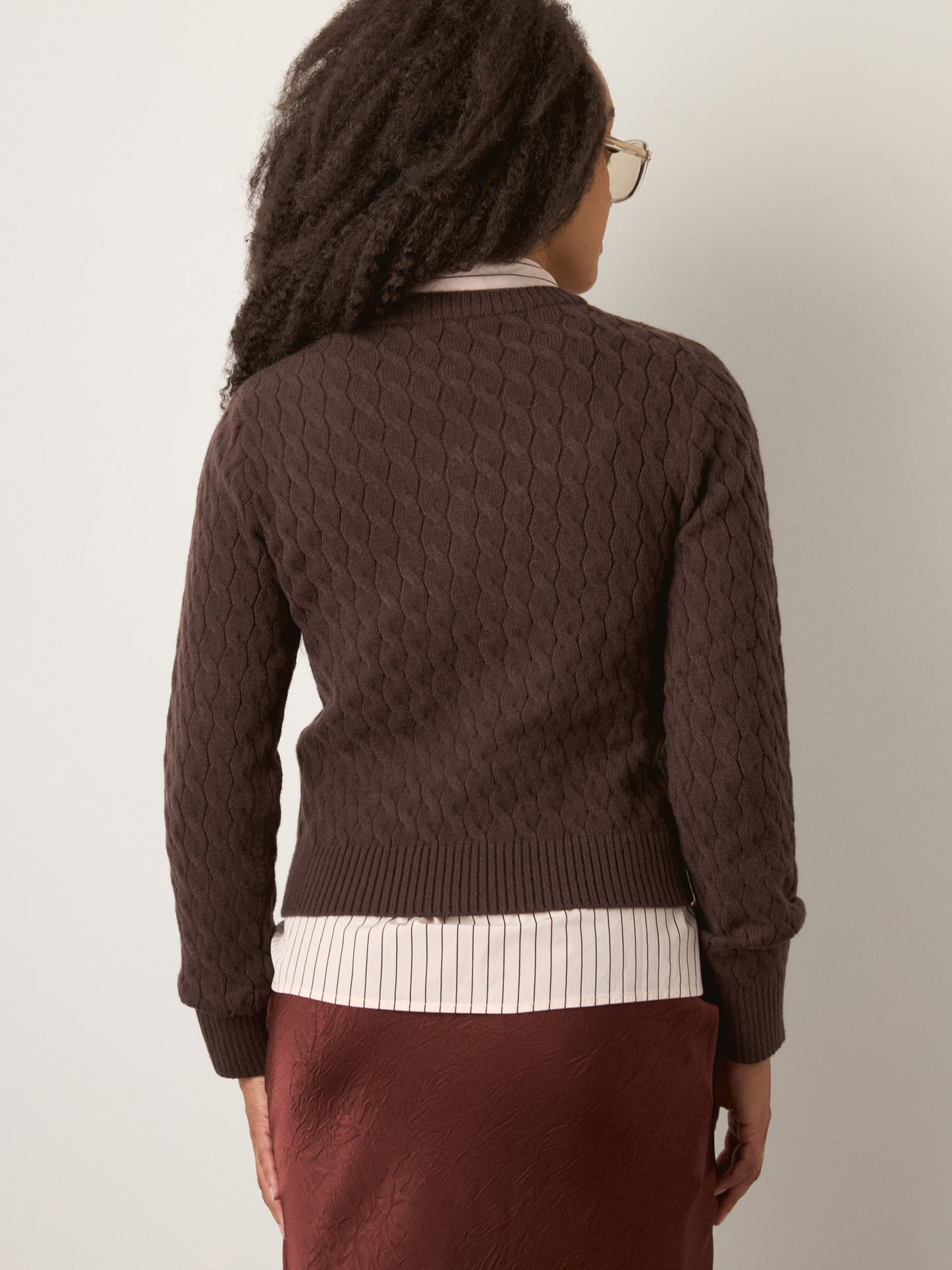 MONK & LOU - Phoebe Cable Pullover Sweater - 