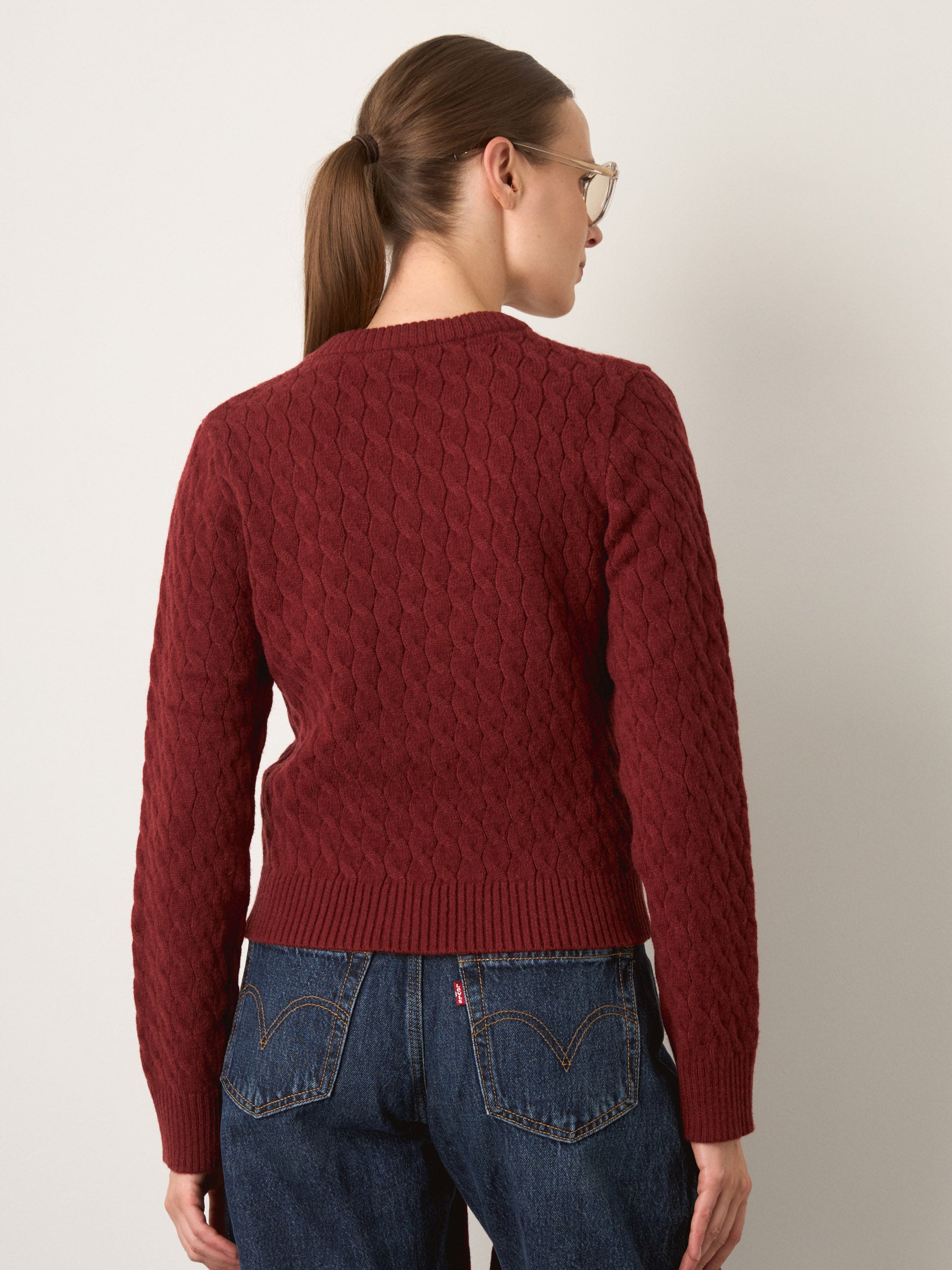 MONK & LOU - Phoebe Cable Pullover Sweater - 