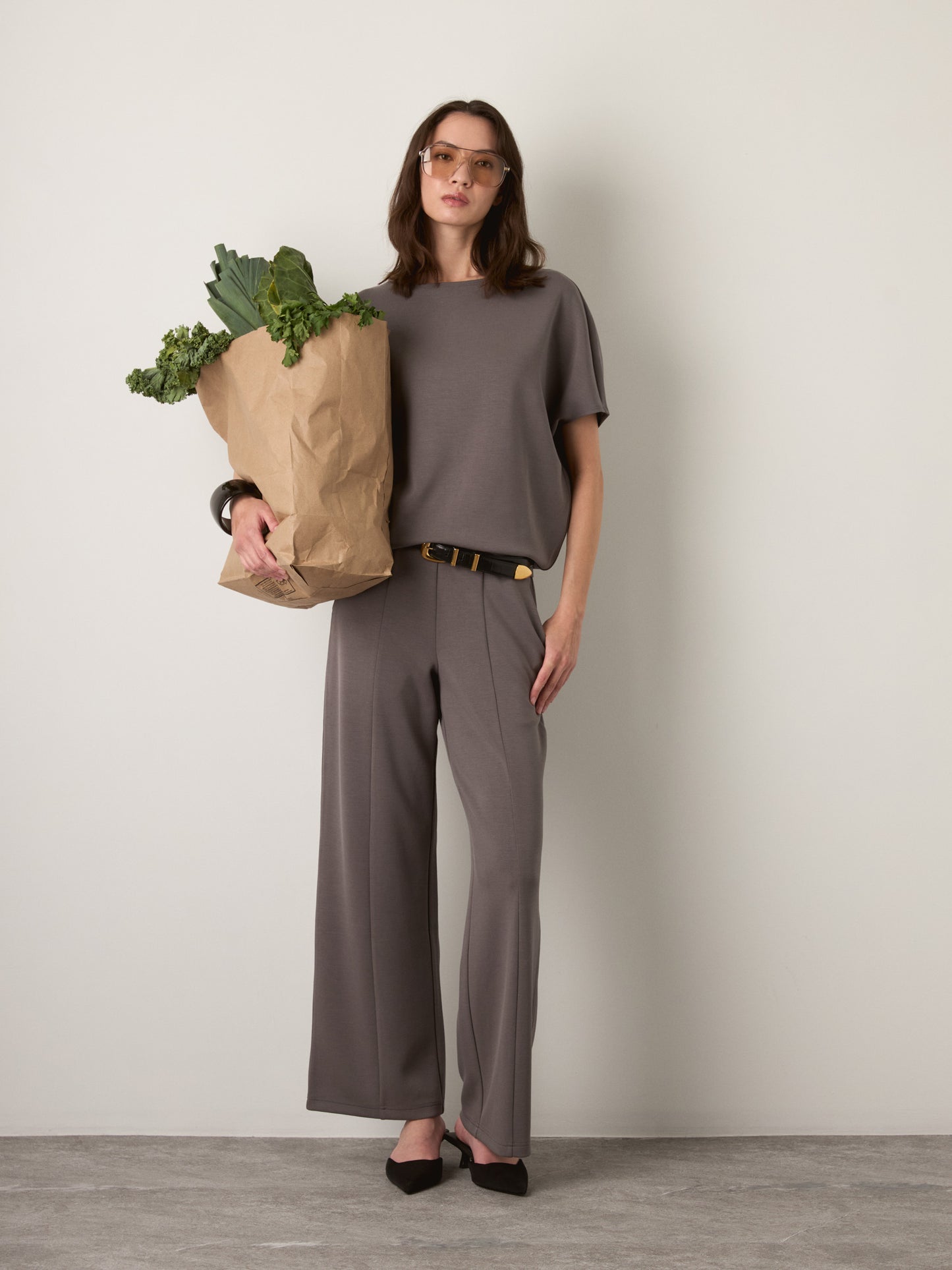 MONK & LOU - Ramona Seamed Pants - Grayday